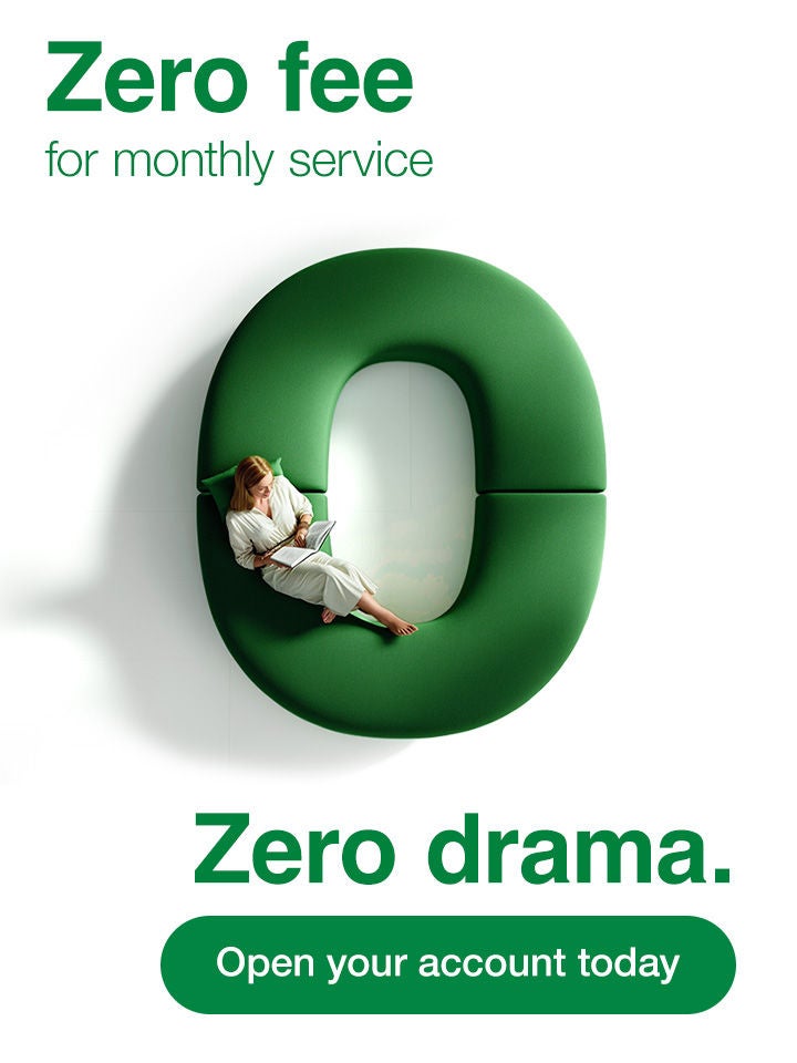 Zero fee for monthly service campaign