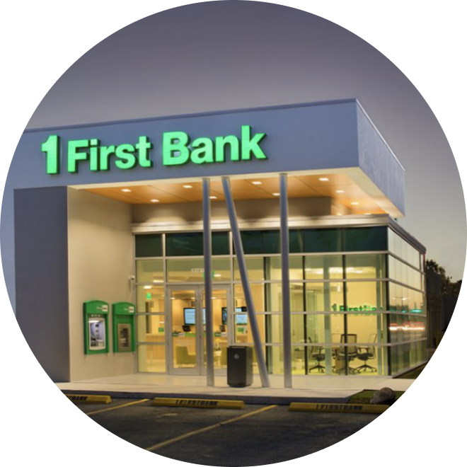Photograph of a FirstBank branch.