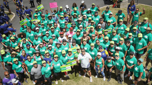 volunteers posing for a picture