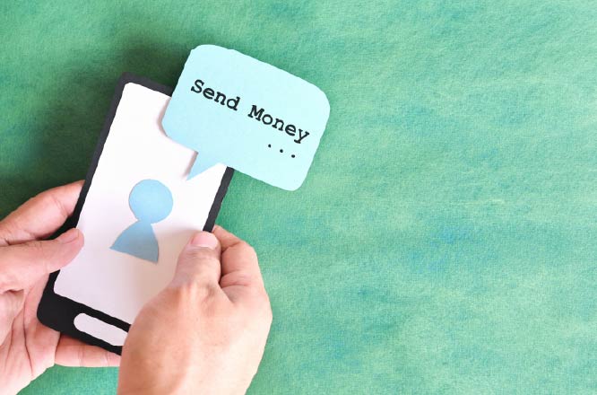telefono mostrando un mensaje de texto