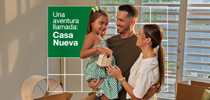 Familia en su neuvo hogar